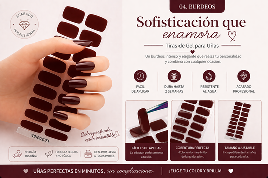 UÑAS DE GEL SEMICURADO - MARRON