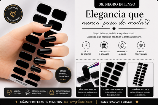 UÑAS DE GEL SEMICURADO - NEGRO